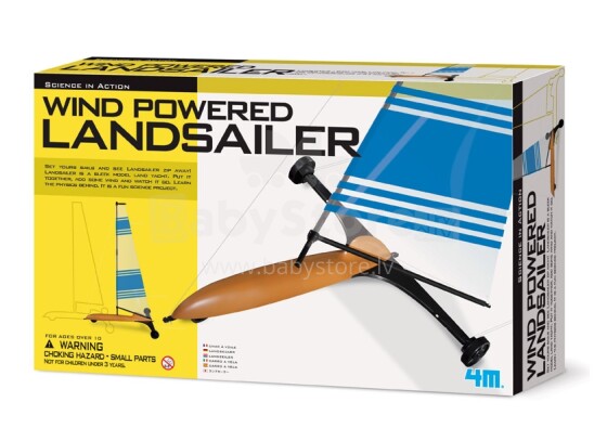 4M Wind Powered Landsailer Art.00-03911  Набор создай свой Парусник