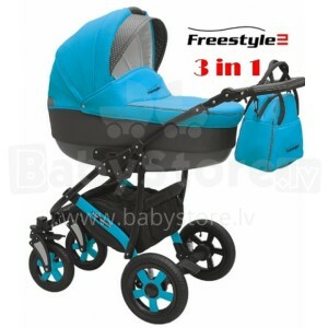 „AGA Design'14 Freestyle 3 in 1“ universalus vežimėlis mėlynas