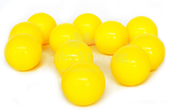 Mėlynojo kaspino sausi baseino kamuoliukai geltoni 004612 baseino kamuoliukai - geltoni Ø 6 cm, 500 vnt.
