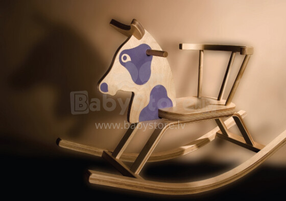 TROJA LF Govs Детская классическая деревянная лошадка качалка Коровка