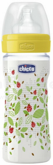 Chicco Art.20622.30  Bērnu plastmasas fizioloģiskā pudelīte 250ml ar silikona knupīti   2m+