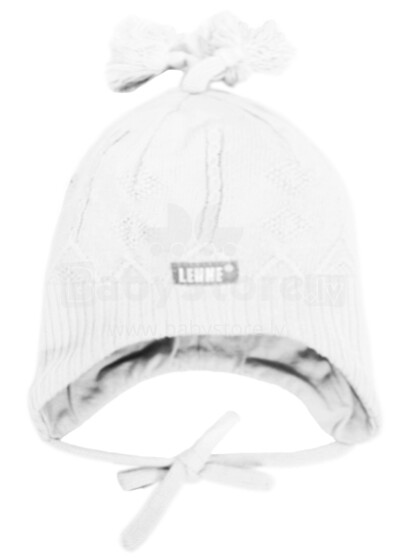 LENNE'14 - Sweety 14240-001 Knitted cap Вязанная хлопковая шапка для младенцев на завязочках