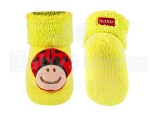 SOXO Baby 64383 3D gyvūnų kojinės su barškučiu 0-12
