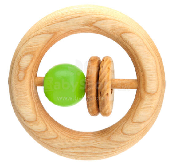Eco Toys Art.50018 Attīstības Ozola Koka grabulītīs -  pašiem mazākajiem