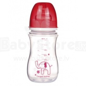 Canpol Babies36/206 Plastmasas pudelīte 240ml 3-6 m.+BPA, ar silikona knupīti