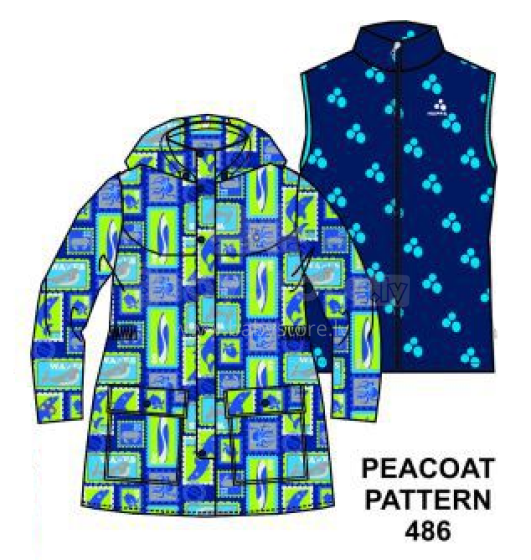 Huppa - 14' Cecil art. 1683BS00 Плащ-дождевик 2в1 (104-152см), peacoat pattern