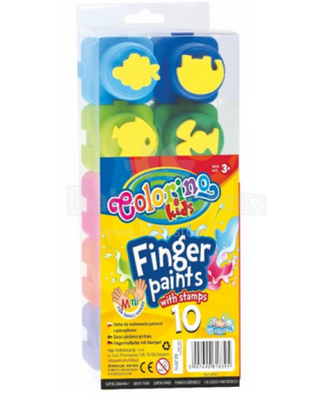 Colorino Kids Art.18395  10 gb. Pirkstu krāsu komplekts