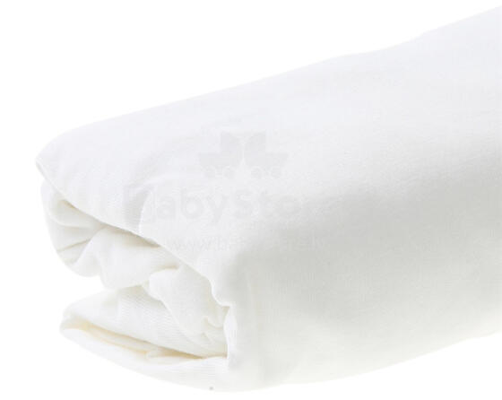 BabyCalin BBC414401 Blanc Kokvilnas palags ar gumiju 70x140cm