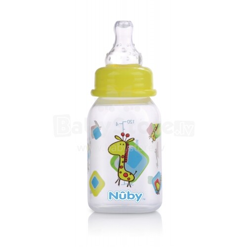 „Nuby“ menas. 1161 geltonas anti-moneta maitinimo butelis 120 ml