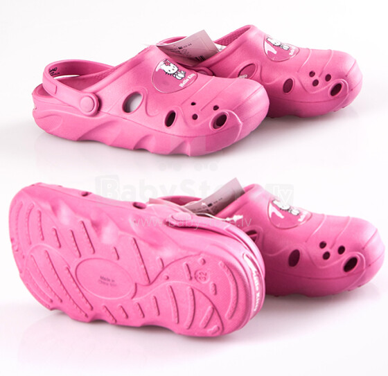 „Zippy Hello Kitty Crocs“ vasaros krokodilo šlepetės (rožinės, baltos)