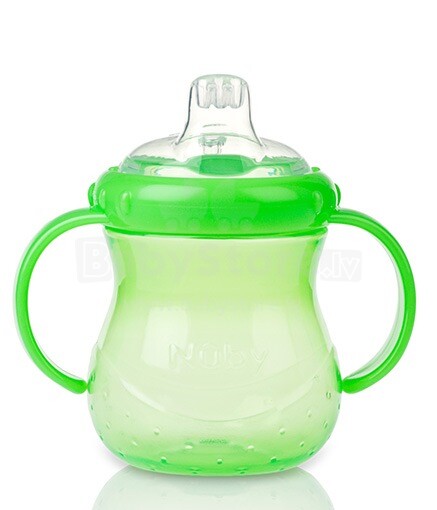 „Nuby“ menas. 9640 „Green Cup“ kūdikiams nuo 4 mėnesių amžiaus su minkštu dangteliu 295 ml