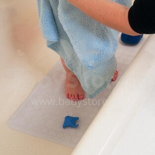 Clippasafe CLI 36 natūralaus kaučiuko neslystantis vonios kilimėlis, baltas