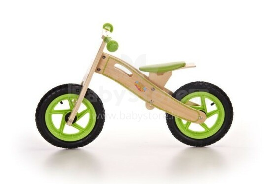 Vaikiškas motoroleris „Baby Maxi 1268“ su mediniu rėmu