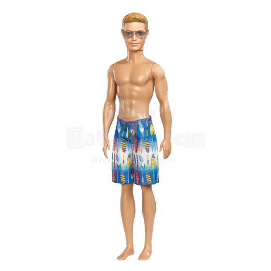 Mattel Barbie paplūdimio „Ken Doll“ menas. „BCN27 Doll Kens“ paplūdimyje
