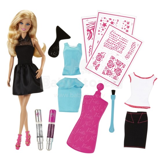 „Mattel Barbie Sparkle Studio“ lėlių menas. CCN12 lėlė Barbė su aksesuarais