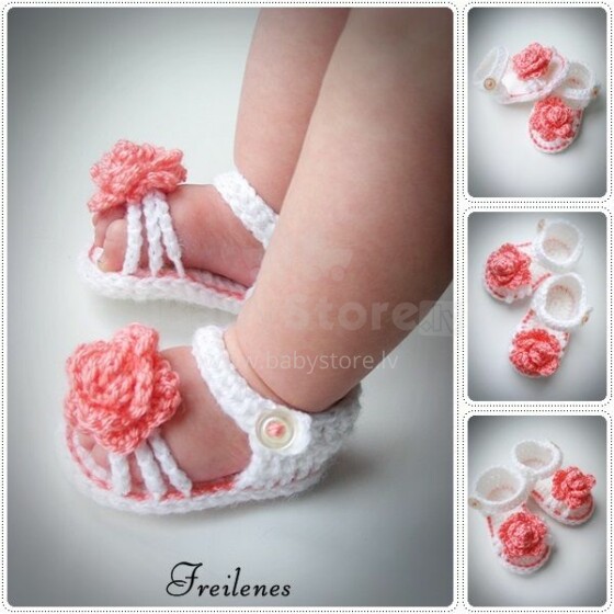 Divas Pekas Handmade Вязанные  Детские сандали Фрейлены для новорожденных