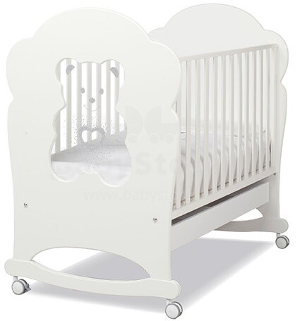 Erbesi Tiffany  White Art.65124 Ekskluzīva bērnu gulta ar Swarovski kristāliem