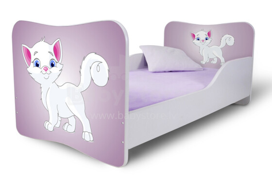 Stilinga „Nobi Cat“ vaikų lova su čiužiniu 144x74 cm