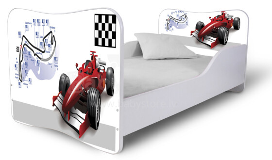 Stilinga „Nobi Formula“ vaikų lova su čiužiniu 144x74 cm