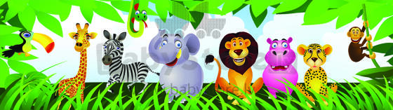 Nobi Zoo  Детские фотообои 240 x 67 cм