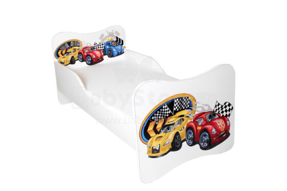 „AMI Cars“ stilinga vaikų lova su čiužiniu 144x74 cm