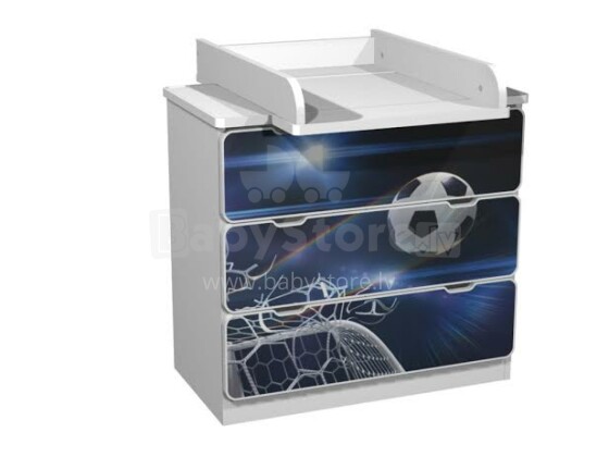 AMI 3S Football  Bērnu stilīga kumode ar pārtinamo galdiņu 82x80x45,5cm