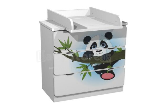 AMI 3S Panda Bērnu stilīga kumode ar pārtinamo galdiņu 82x80x45,5cm