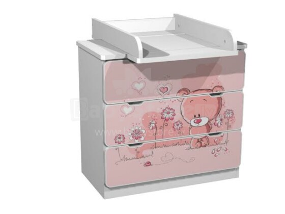 AMI 3S Bear Bērnu stilīga kumode ar pārtinamo galdiņu 82x80x45,5cm