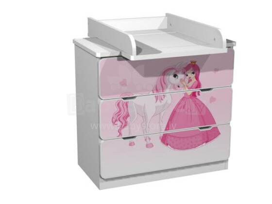 AMI 3S Pony Bērnu stilīga kumode ar pārtinamo galdiņu 82x80x45,5cm