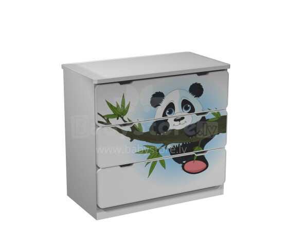 Stilinga „AMI 3S Panda“ vaikų komoda 82x80x45,5cm