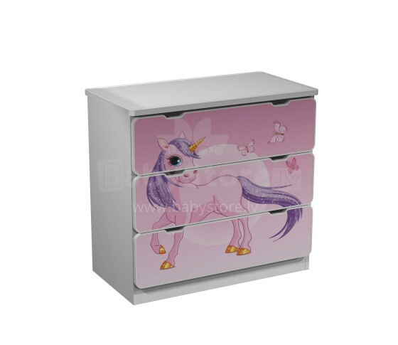 AMI 3S Pony  Bērnu stilīga kumode 82x80x45,5cm