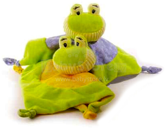 „Djeco Art.7166 Doudou Froggy“ minkštas žaislas Miegmaišis - barškutis „Frog“