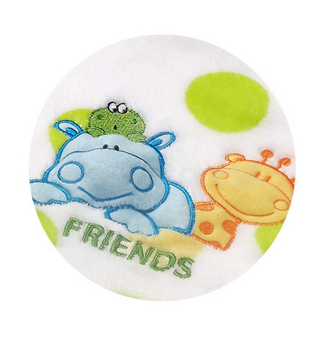 BabyOno Art. 1402 Friends Мягкое одеяло из микрофибры (75x100см)