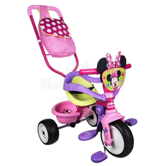 SMOBY - Smoby Baby Be Move Comfort Minnie 444202 Pink Трехколесный велосипед Smoby с сумкой