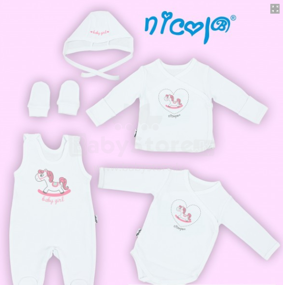 Nicol 4370 02 Хлопковый комплектик для новорождённых из 5-ти частей 