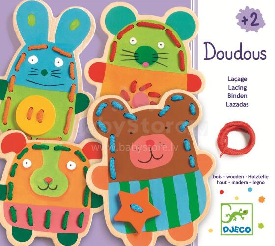 Djeco Art.DJ01680 Аttīstoša rotaļlieta bērniem Corda DouDou