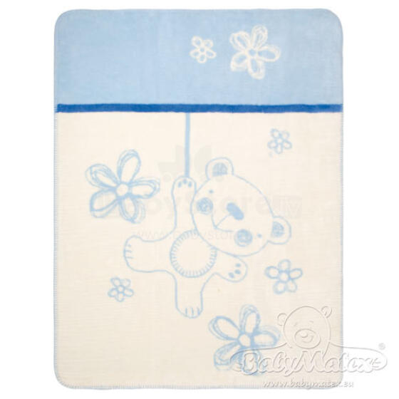Baby Matex Teddy Blue Bērnu mīksta sedziņa / plediņš 75x100cm