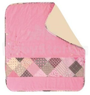 Baby Matex Patchwork Pink / Beige daugiafunkcinis paklodė, konvertuojama - miegmaišis 90x100