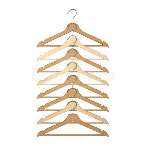Made in Sweden Bumerang Art.302.385.43 Curved clothes hanger, natural