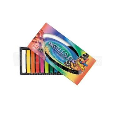 Easy Stationery Soft Pastels Art. 89587 Krāsainā klasiskā sausā pastele - iepakojums 12 gb.