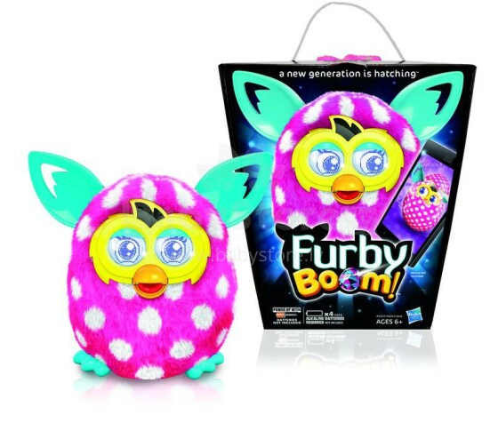 Furby Boom A4343R Интерактивная игрушка солнечный Фёрби Furby - на русс.языке