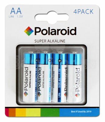 Polaroid Super Alkaline , 41840 AA LR6 1.5V батарейки для игрушек, каруселек, велосипедиков (4 шт.) 18-211