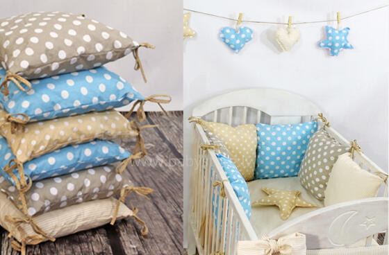 La bebe™ 8 Set Art.67247 Dots Gultas veļas komplekts no 8 daļām