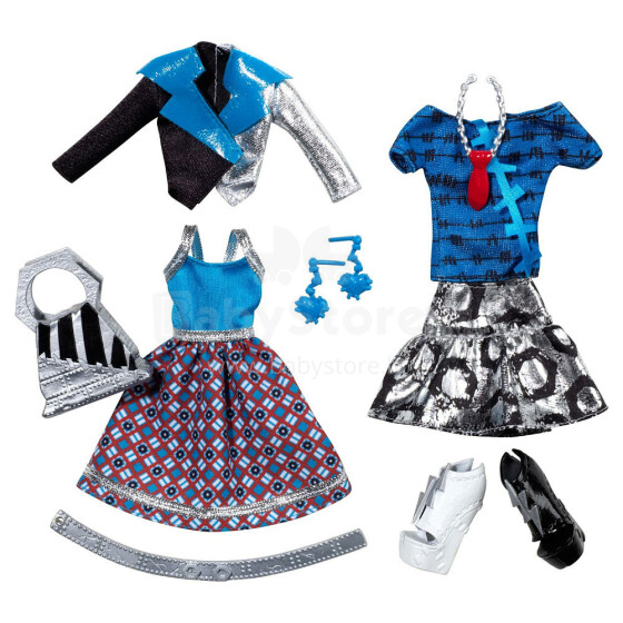 „Mattel Monster High Fashion Pack“ žaidimų rinkinys - Frankie Stein Art. Y0402 Lėlių drabužiai
