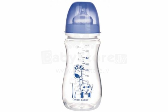 Canpol Babies35/204 Plastmasas pudelīte 300ml 3-6 m.+BPA, ar silikona knupīti