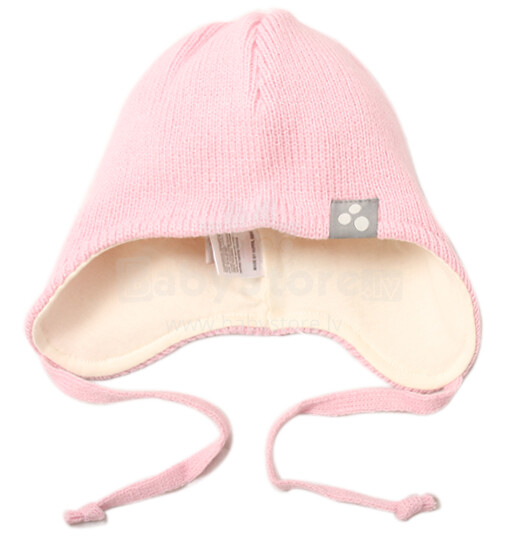 Huppa '15 Jan 8385AW-003 (цвет:Розовый) Детская вязаная тёпленькая шапочка с хлопковой подкладкой (XXS-M)