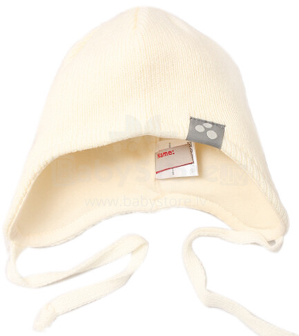 Huppa '15 Jan 8385AW-020 (krāsa: Baltā) Mazuļu ziemas adīta cepure ar kokvilnas oderi (S)