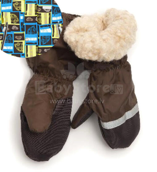 LENNE '15 Mittens 14175 Зимние термо варежки для детей (1-6 разм.) цвет 8140