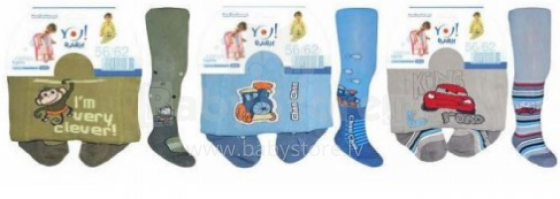 Yo!Baby Frote Art.RA-17 Tights Boys Bērnu zeķbikses ar ABS uz pēdiņām