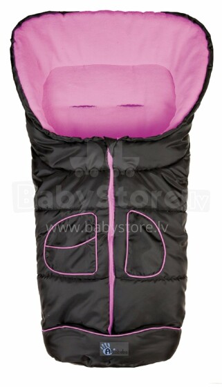 Alta Bebe menas. AL2214-13 juodas / rožinis kūdikių miegmaišis žieminis šiltas miegmaišis kūdikiams